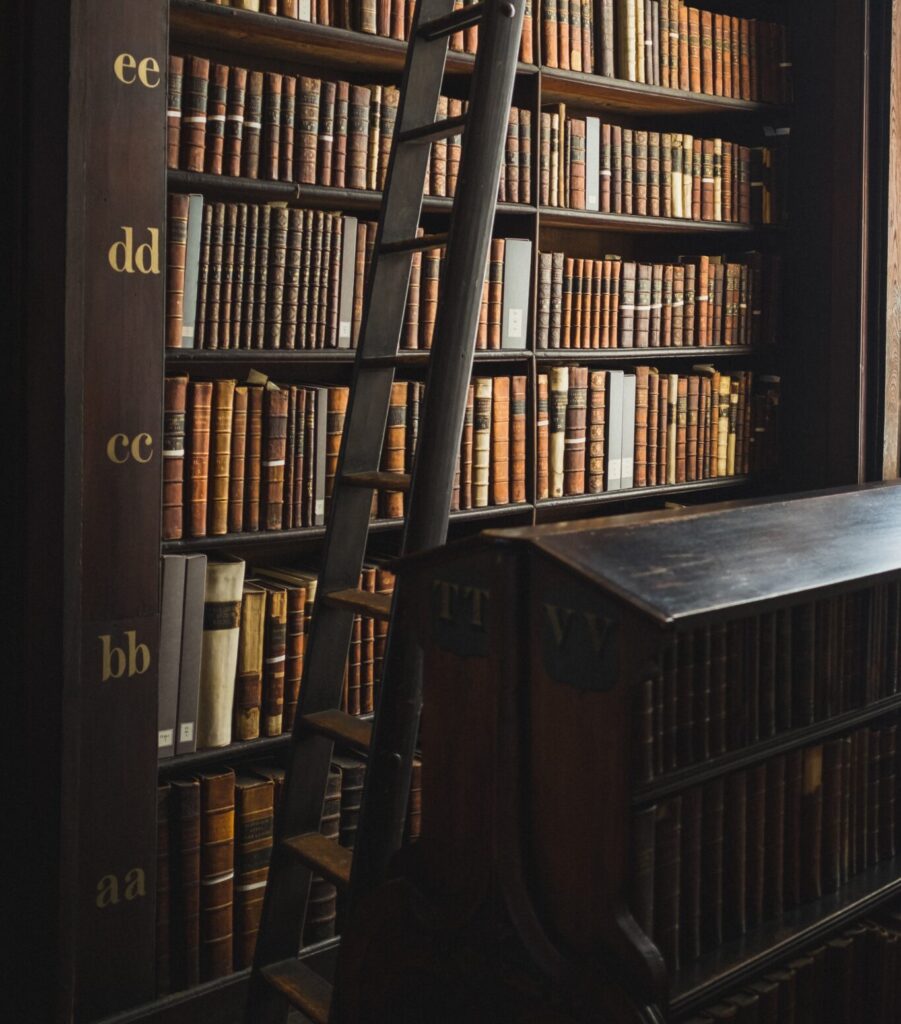 A picture from the well known Trinity College Library in Dublin, Ireland